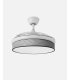 Ventilador Moda 108 cm blanco/surco gris con aspas retráctiles