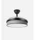Ventilador Moda 108 cm negro/surco gris con aspas retráctiles