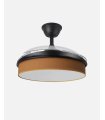 Ventilador Moda 108 cm negro/naranja con aspas retráctiles
