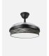 Ventilador Moda 108 cm negro/tetris gris con aspas retráctiles