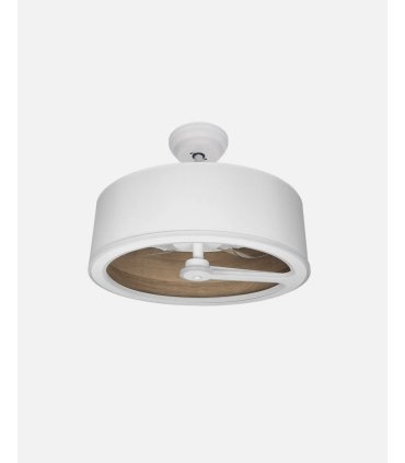 Ventilador DC Tatiana 110w blanco/madera oscura
