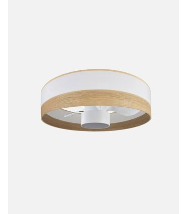 Ventilador DC Olga 24w blanco/madera clara-blanco