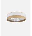 Ventilador DC Olga 24w blanco/madera clara-blanco