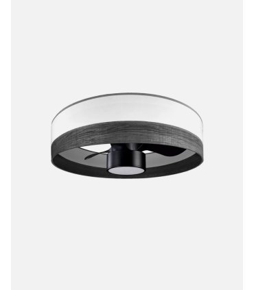 Ventilador DC Olga 24w blanco/madera negra-negro