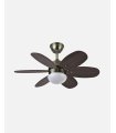 Ventilador DC Alves 2xE27  cuero