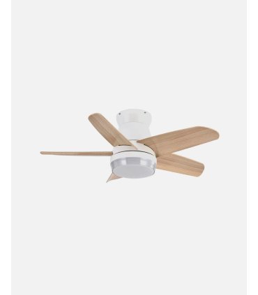Ventilador DC Neutron 24w blanco/haya