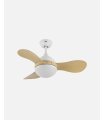 Ventilador DC Solido 24w blanco/haya