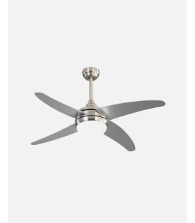Ventilador 2xE27 DC Klod níquel/plata