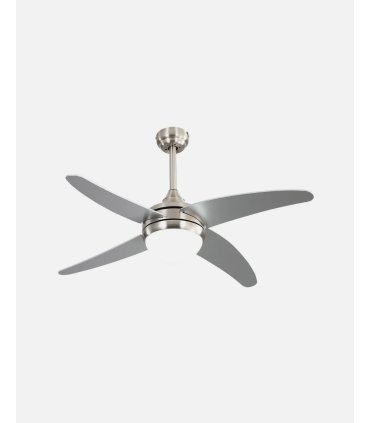 Ventilador 2xE27 DC Klod níquel/plata