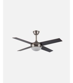 Ventilador DC Ciro 2xE27 níquel y 4 aspas reversibles haya/wengue
