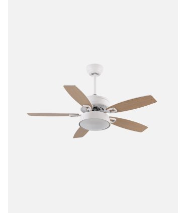Ventilador DC Braw 30W blanco con aspas reversibles blanco/haya