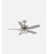 Ventilador DC Braw LED 30W níquel con aspas reversibles plata/haya