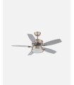 Ventilador DC Braw LED 30W níquel con aspas reversibles plata/haya