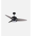 Ventilador DC Cross 30W negro con aspas reversibles gris/roble