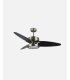Ventilador DC Cross 30W cuero con aspas reversibles negro/nogal