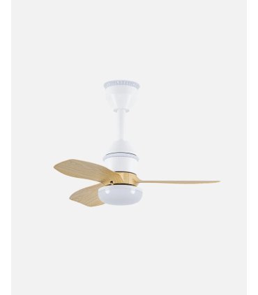 Ventilador DC Asaf 20w blanco/haya