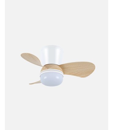 Ventilador DC Enoc 15w blanco/haya