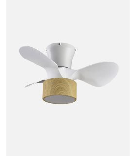 Ventilador DC Kos 24w blanco/haya