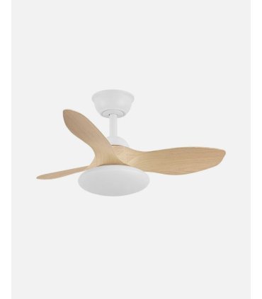 Ventilador DC Paramo 36w blanco/haya