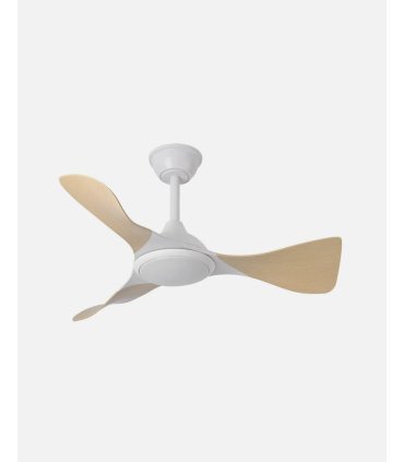 Ventilador DC Caiman 36w blanco/haya