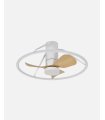 Ventilador DC Oporto 46w blanco/haya