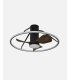 Ventilador DC Oporto 46w negro/marrón
