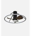 Ventilador DC Oporto 46w negro/marrón