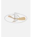 Ventilador DC Oporto 56w blanco/haya