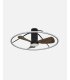 Ventilador DC Oporto 56w negro/marrón