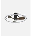 Ventilador DC Oporto 56w negro/marrón