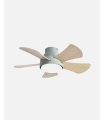 Ventilador DC Gregario  25w verde con aspas reversibles blanco/haya