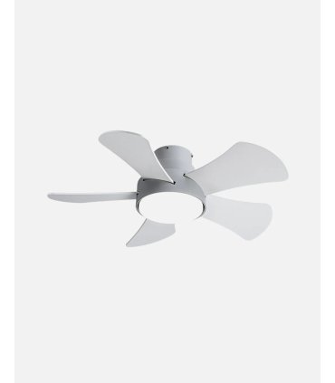 Ventilador DC Gregario  25w gris con aspas reversibles blanco/haya