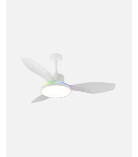 Ventilador DC 48+7w Mandala blanco