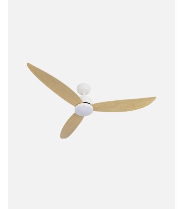 Ventilador DC Genil 24W blanco con 3 aspas color haya