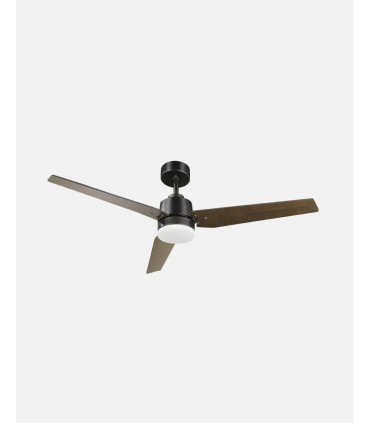 Ventilador DC Captus 22W negro con 3 aspas reversibles negro/roble