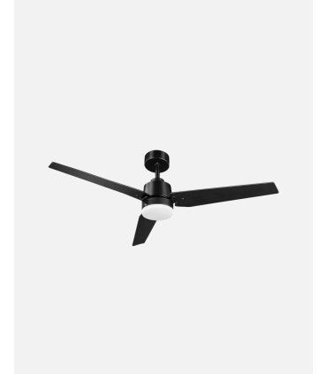 Ventilador DC Captus 22W negro con 3 aspas reversibles negro/roble