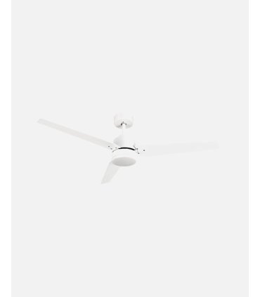 Ventilador DC Captus 22W blanco con 3 aspas reversibles blanco/haya