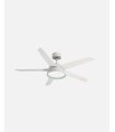 Ventilador DC Lebeche blanco con 5 aspas reversibles blanco/haya