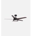 Ventilador DC Lebeche marrón con 5 aspas reversibles nogal/roble