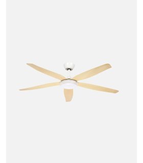 Ventilador DC Altea 24w blanco con aspas en color haya