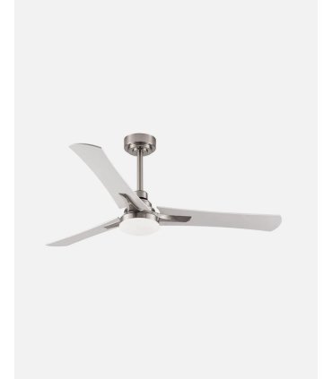 Ventilador DC Coro níquel con 3 aspas reversibles blanco/haya