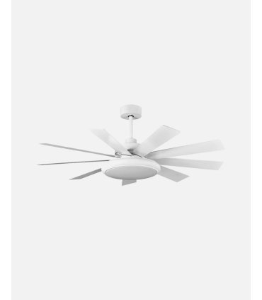 Ventilador DC Pireo blanco con 9 aspas reversibles blanco/haya