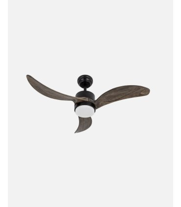Ventilador DC Bembezar 24w negro con 3 aspas color roble