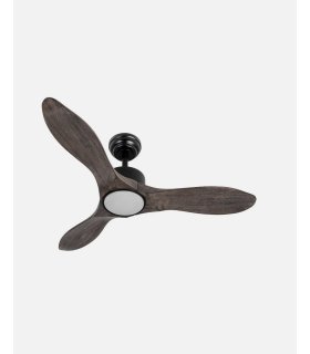 Ventilador DC Segre 24w negro con aspas color roble