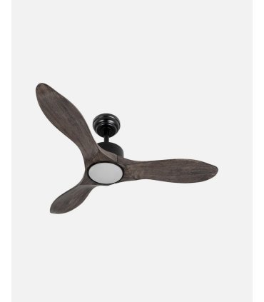 Ventilador DC Segre 24w negro con aspas color roble