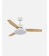 Ventilador DC Kavala 48w blanco con 3 aspas color haya