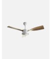 Ventilador DC Estio 24w blanco con 3 aspas color haya