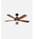 Ventilador DC Letur 18w negro con 5 aspas color roble