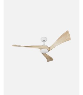 Ventilador DC Janubi 22w blanco/haya