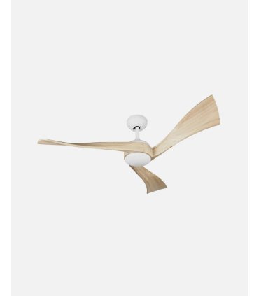 Ventilador DC Janubi 22w blanco/haya